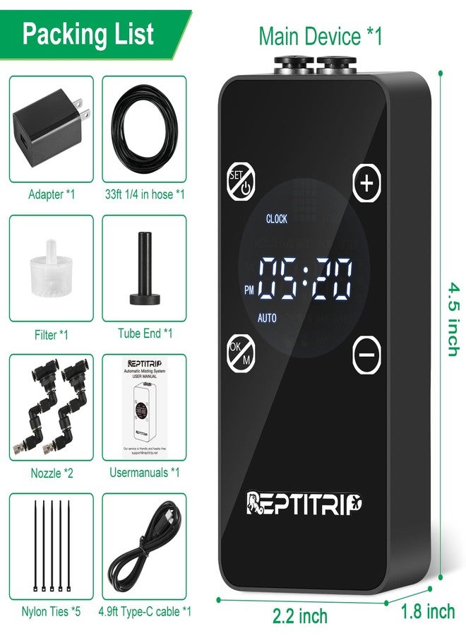 REPTITRIP Reptile Mister With Inner Clock, Easy to Setup Misting Timer for Reptile Tanks, DIY Misting System for Amphibians, and Rainforest Plants - Image 5
